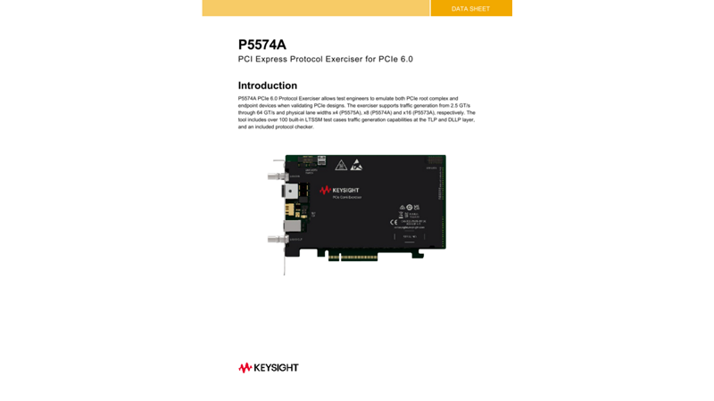 P5574A PCI Express Protocol Exerciser for PCIe 6.0